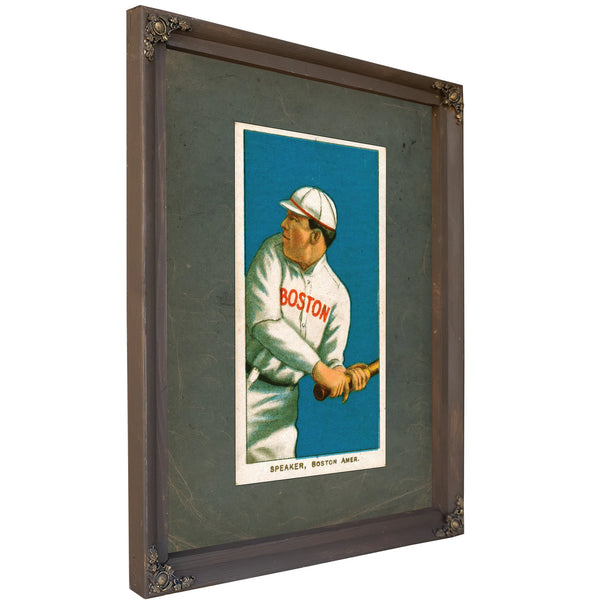 Tris Speaker White Borders Baseball Card 41c1 — Bourbon Framed Canvas Print | Bella Frye