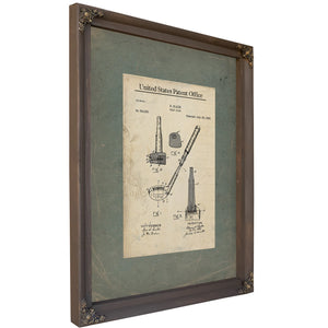Us Patent No. 564655 Golf Club by E Slade (july 28 1896) — Bourbon Framed Canvas Print | Bella Frye