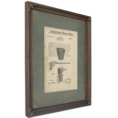 Us Patent No. 1522957 Basketball Goal by B Kennedy January 13 1925 — Bourbon Framed Canvas Print | Bella Frye