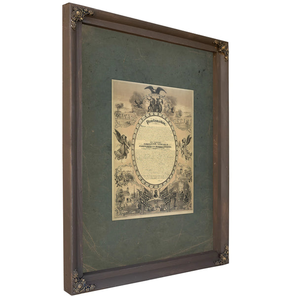 Emancipation Proclamation 1886 — Bourbon Framed Canvas Print | Bella Frye