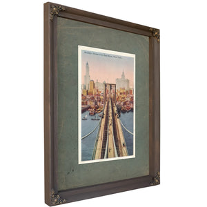 The Iron Gateway Brooklyn Bridge Crossing — Bourbon Framed Canvas Print | Bella Frye