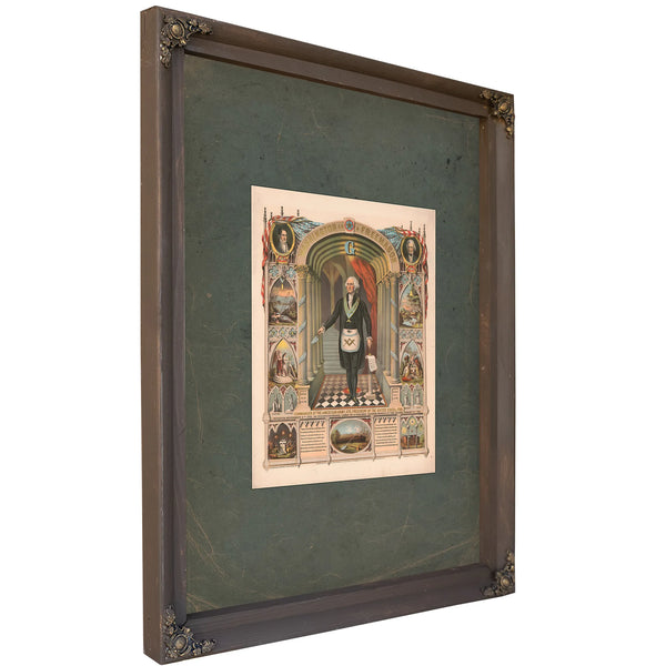 Washington as a Freemason Commander of the American Army 1775 President of the United States 1789 187 — Bourbon Framed Canvas