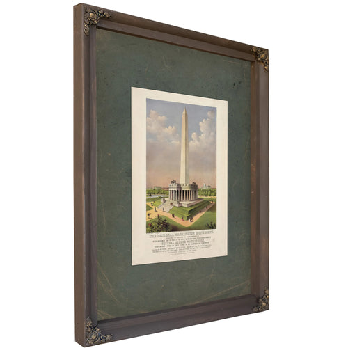 The National Washington Monument 1885 — Bourbon Framed Canvas Print | Bella Frye