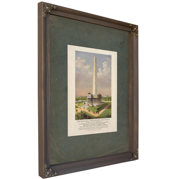 The National Washington Monument 1885 — Bourbon Framed Canvas Print | Bella Frye