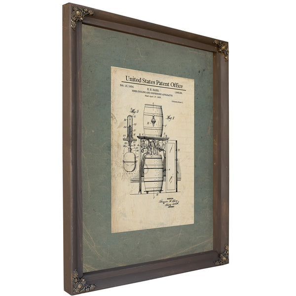 The Speakeasys Secret Prohibitions Last Breath Patent — Framed Wall Art Room View | Bella Frye