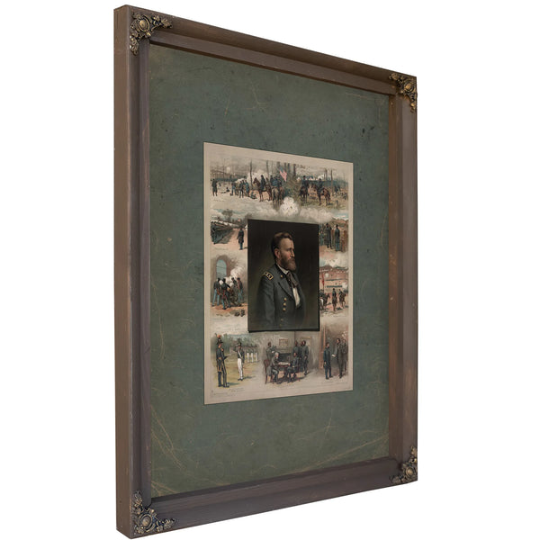 Grant From West Point to Appomattox 1885 — Bourbon Framed Canvas Print | Bella Frye