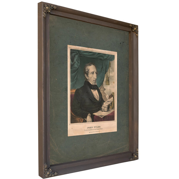 John Tyler Tenth President of the United States 1835 1856 — Bourbon Framed Canvas Print | Bella Frye