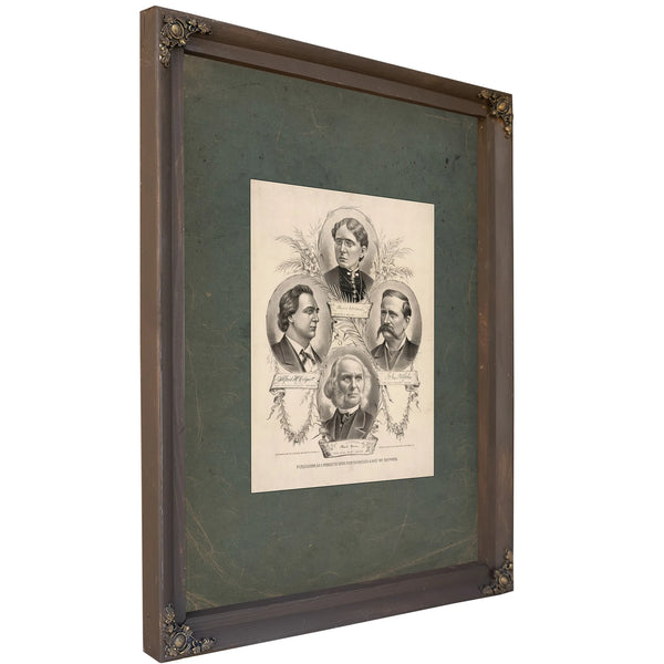 Furnished as a Premium With the Morning Day of Reform 1883 — Bourbon Framed Canvas Print | Bella Frye