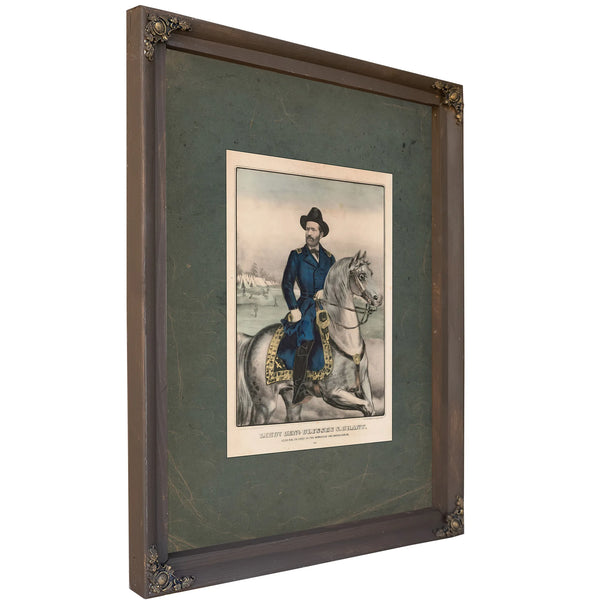 Lieut General Ulysses S Grant General in Chief of the Armies of the United States 19th Century — Verdigris Framed Canvas Prin