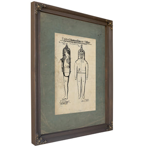 Us Patent No. 11921 Improvement in Diving Apparatus Armors by Charles Wilson September 19 1871 — Bourbon Framed Canvas Print 