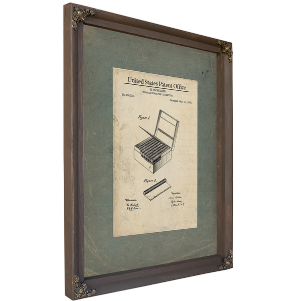 The Pacholder Cigarette Form Patent — a Ritual of Smoke and Industry — Framed Wall Art Room View | Bella Frye