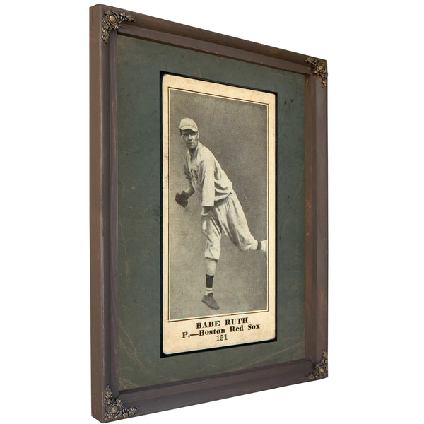 D329 Weil Baking Babe Ruth Rookie — Bourbon Framed Canvas Print | Bella Frye