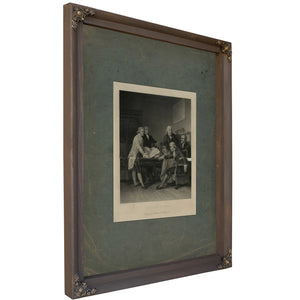 Committee of Congress Drafting the Declaration of Independence 1865 — Bourbon Framed Canvas Print | Bella Frye