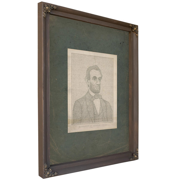 Biography of Abraham Lincoln 19th Century — Bourbon Framed Canvas Print | Bella Frye