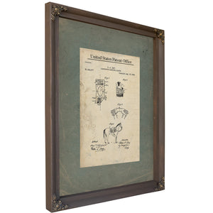 Us Patent No. 262577 Cartridge Carrying Jacket by S a Day August 15 1882 — Bourbon Framed Canvas Print | Bella Frye