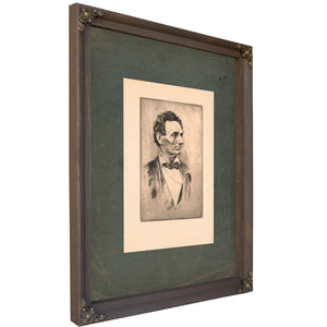 Abraham Lincoln Bust Portrait Without Beard 19 192 — Bourbon Framed Canvas Print | Bella Frye