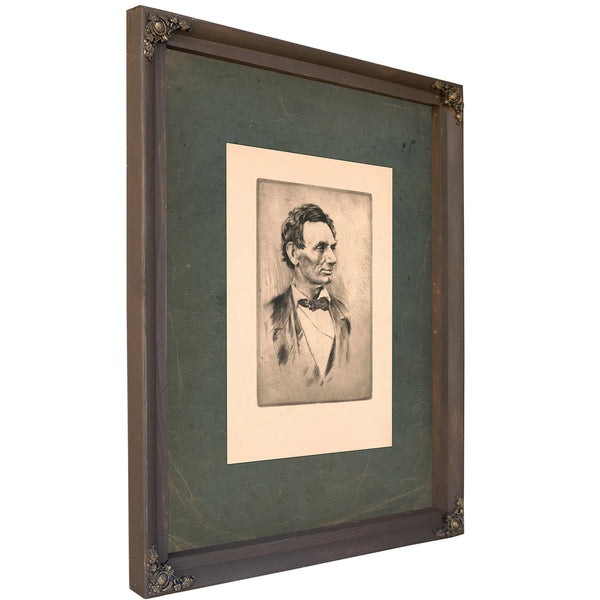 Abraham Lincoln Bust Portrait Without Beard 19 192 — Bourbon Framed Canvas Print | Bella Frye