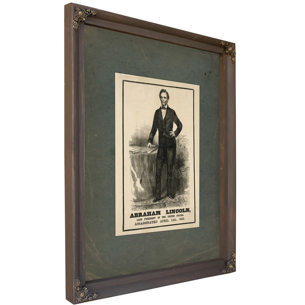 Abraham Lincoln Late President of the United States Assassinated April 14th 1865 19th Century — Bourbon Framed Canvas Print |