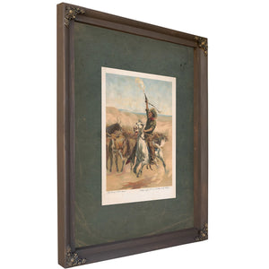 Heading a Stampede 1888 — Bourbon Framed Canvas Print | Bella Frye
