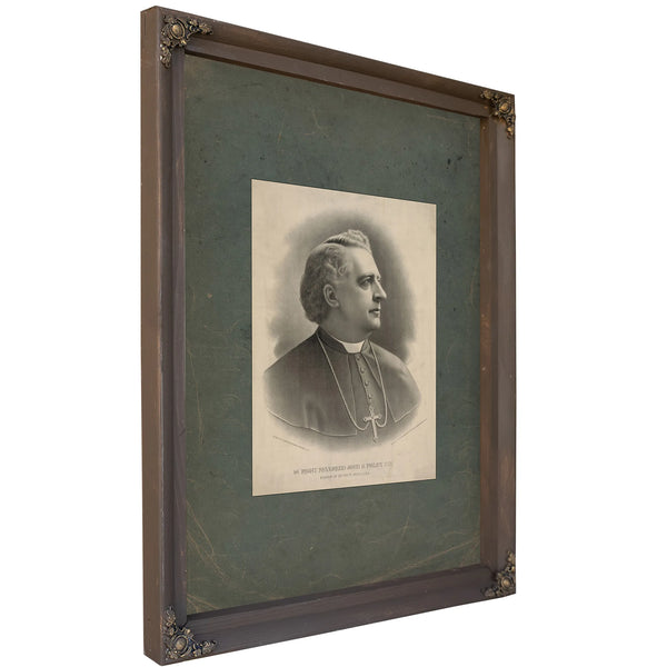 The Right Reverend John S Foley Dd Bishop of Detroit Mich Usa 1889 — Bourbon Framed Canvas Print | Bella Frye