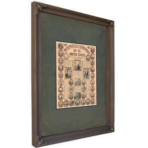 Pictorial History of the United States 1846 — Bourbon Framed Canvas Print | Bella Frye