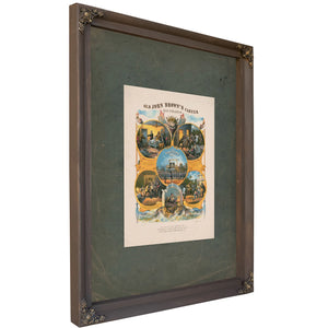 Old John Browns Career Illustrated 186 — Bourbon Framed Canvas Print | Bella Frye