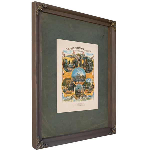 Old John Browns Career Illustrated 186 — Bourbon Framed Canvas Print | Bella Frye