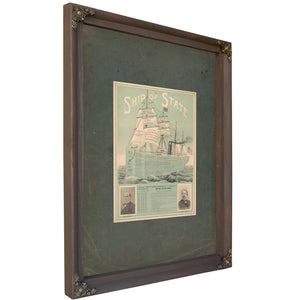 Ship of State William Mckinley Garret a Hobart 1897 — Bourbon Framed Canvas Print | Bella Frye