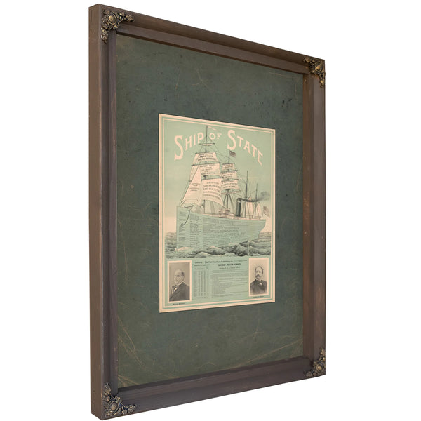 Ship of State William Mckinley Garret a Hobart 1897 — Bourbon Framed Canvas Print | Bella Frye