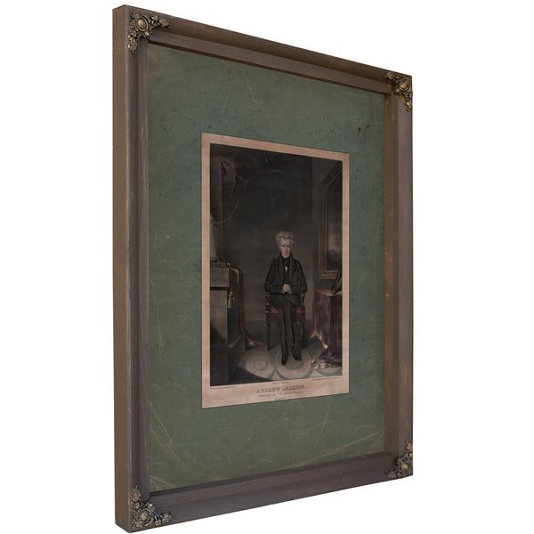 Andrew Jackson President of the United States 1833 — Bourbon Framed Canvas Print | Bella Frye