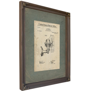 The Marelli Oscillating Fan Patent Blueprint — Framed Wall Art Room View | Bella Frye
