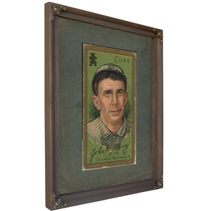 John G Kling Chicago Cubs Baseball Card Portrait — Bourbon Framed Canvas Print | Bella Frye