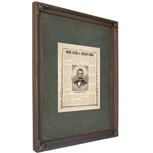 Golden Sayings of Abraham Lincoln 1865 — Bourbon Framed Canvas Print | Bella Frye