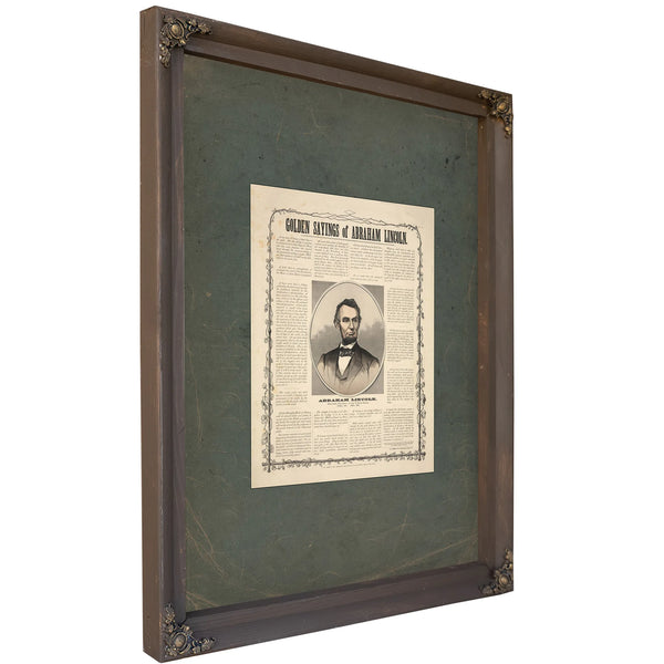 Golden Sayings of Abraham Lincoln 1865 — Bourbon Framed Canvas Print | Bella Frye