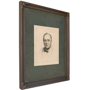 Franklin D Roosevelt 1933 — Bourbon Framed Canvas Print | Bella Frye