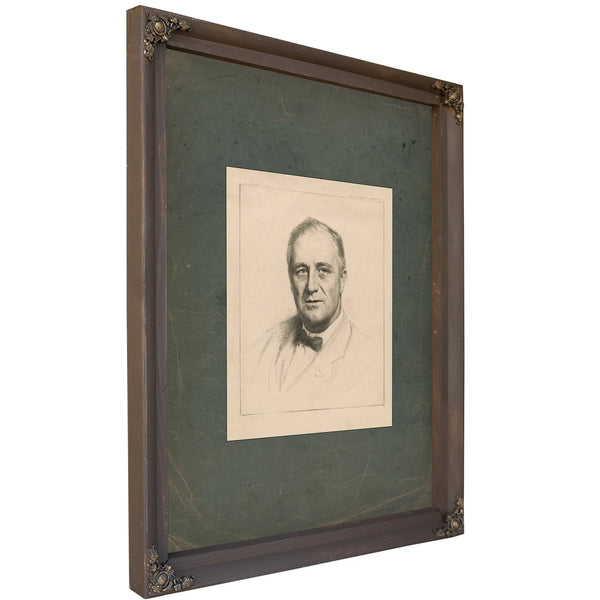 Franklin D Roosevelt 1933 — Bourbon Framed Canvas Print | Bella Frye