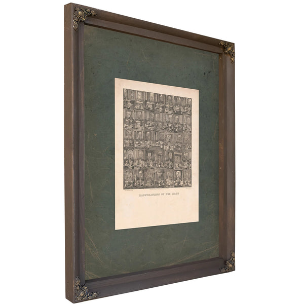 Illustrations of the Mass 1874 — Bourbon Framed Canvas Print | Bella Frye