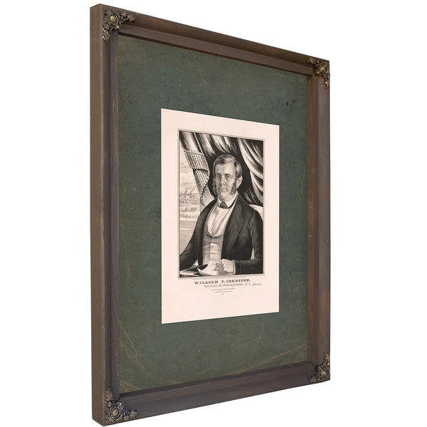 William F Johnston Governor of Pennsylvania 1848 — Bourbon Framed Canvas Print | Bella Frye