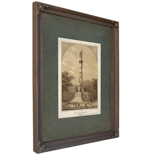 Army and Navy Monument on the Boston Common Erected 1877 1877 — Bourbon Framed Canvas Print | Bella Frye