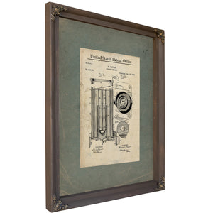 The Proof Seekers Apparatus Patent Blueprint of Spirits Divination — Bourbon Framed Canvas Print | Bella Frye