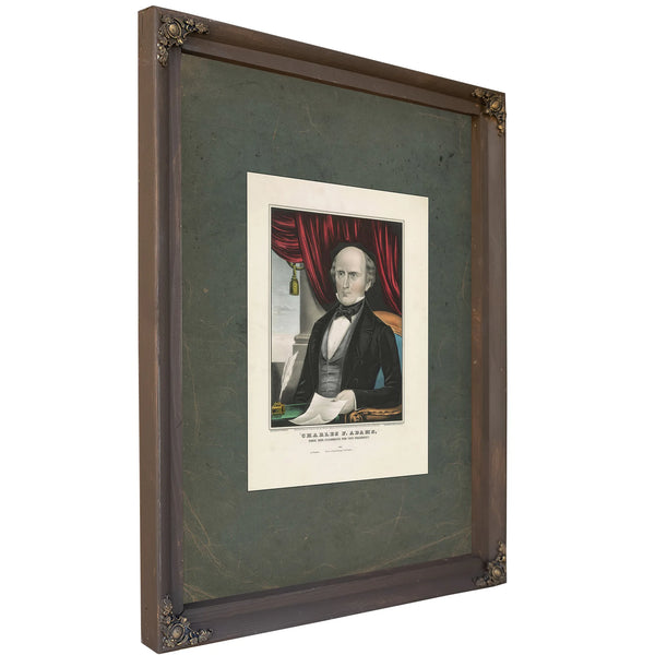 Charles F Adams Free Soil Candidate for Vice President 1848 — Bourbon Framed Canvas Print | Bella Frye