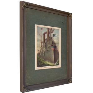 Rear Admiral Deweys Flagship Olympia 1898 — Bourbon Framed Canvas Print | Bella Frye