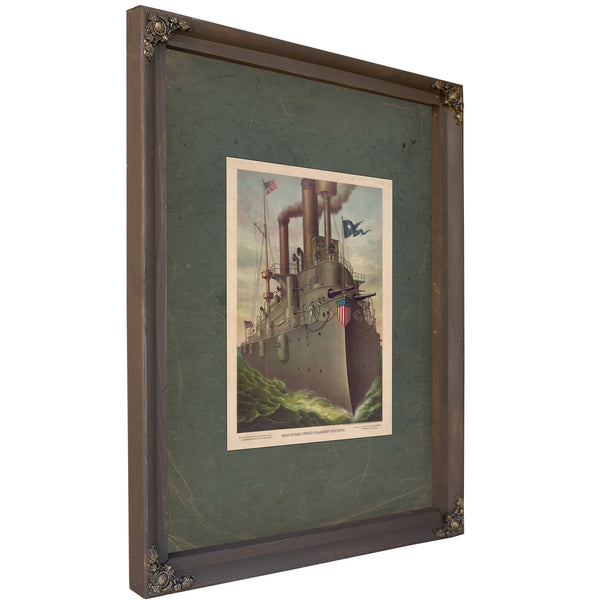 Rear Admiral Deweys Flagship Olympia 1898 — Bourbon Framed Canvas Print | Bella Frye