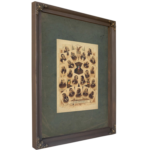 Commander and Past Commanders Grand Army of the Republic 1893 — Bourbon Framed Canvas Print | Bella Frye