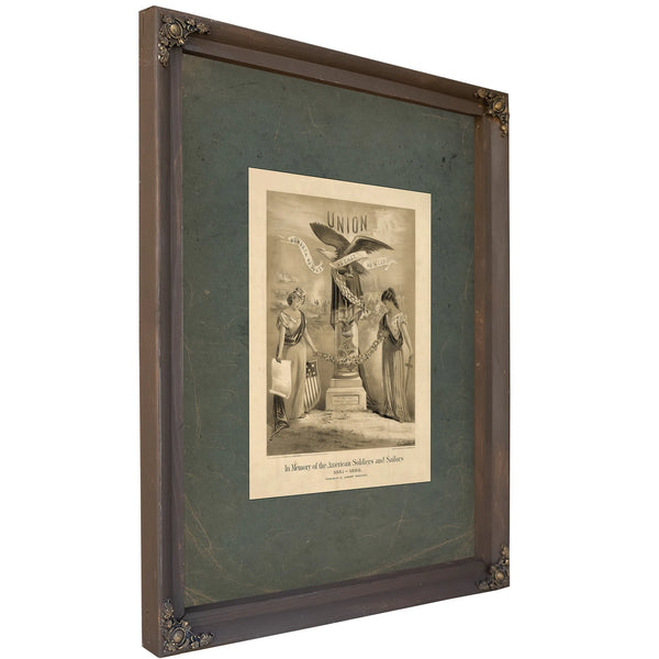 In Memory of the American Soldiers and Sailors 1861 1866 1874 — Bourbon Framed Canvas Print | Bella Frye