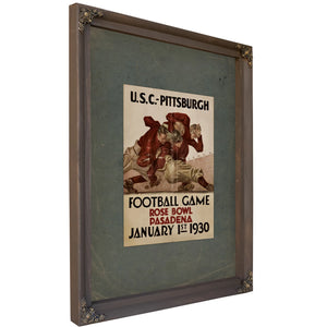 Usc Pittsburgh Rose Bowl Football Game Program January 1 193 — Bourbon Framed Canvas Print | Bella Frye