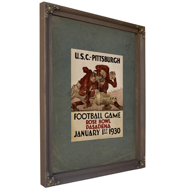 Usc Pittsburgh Rose Bowl Football Game Program January 1 193 — Bourbon Framed Canvas Print | Bella Frye