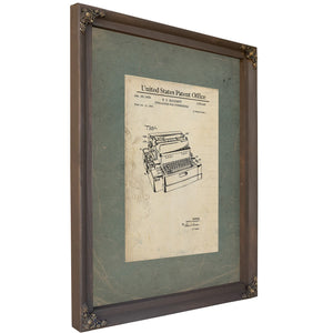 The Blodgett Mechanism — Patent Blueprint of the Electric Typewriter — Framed Wall Art Room View | Bella Frye