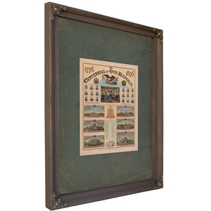 The Centennial of Our Republic 1876 — Bourbon Framed Canvas Print | Bella Frye