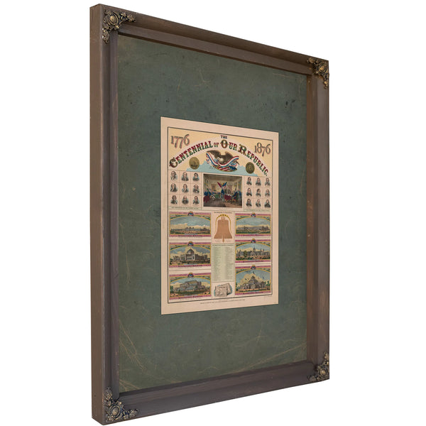 The Centennial of Our Republic 1876 — Bourbon Framed Canvas Print | Bella Frye
